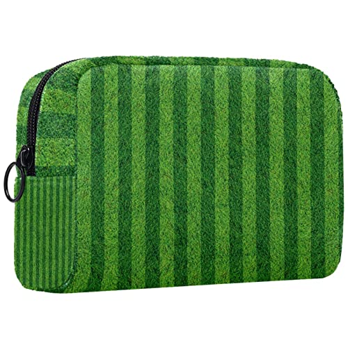 Kosmetiktasche für Frauen,kleine Make-up-Tasche für Geldbörse,Grasstreifen,Reisekosmetiktasche,Make-up-Tasche von NigelMu