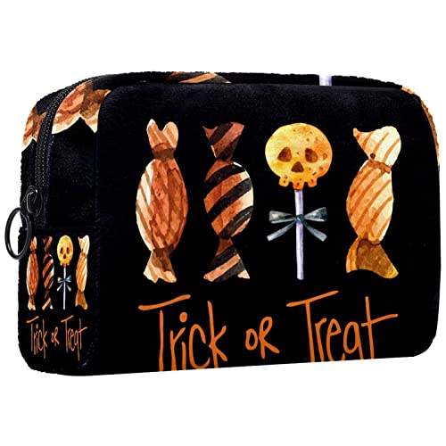 Kosmetiktasche für Frauen,kleine Make-up-Tasche für Geldbörse,Halloween-Süßigkeits-Schädel,Reisekosmetiktasche,Make-up-Tasche von NigelMu