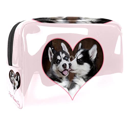 Kosmetiktasche für Frauen,kleine Make-up-Tasche für Geldbörse,Hund zum Valentinstag,Reisekosmetiktasche,Make-up-Tasche von NigelMu