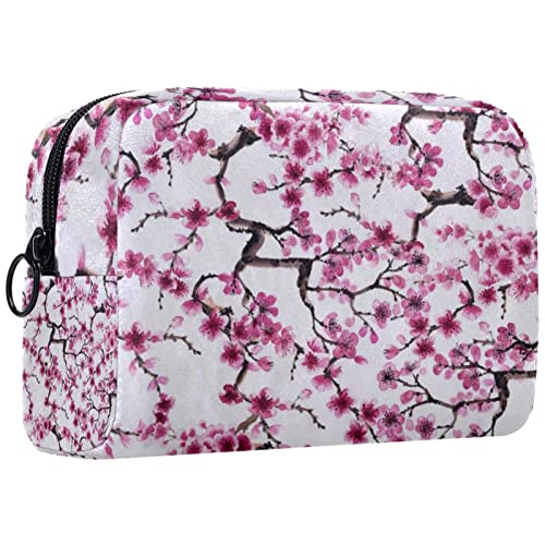 Kosmetiktasche für Frauen,kleine Make-up-Tasche für Geldbörse,Japanische Baumkirschblüten,Reisekosmetiktasche,Make-up-Tasche von NigelMu