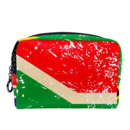 Kosmetiktasche für Frauen,kleine Make-up-Tasche für Geldbörse,Südafrika Retro-Flagge,Reisekosmetiktasche,Make-up-Tasche von NigelMu