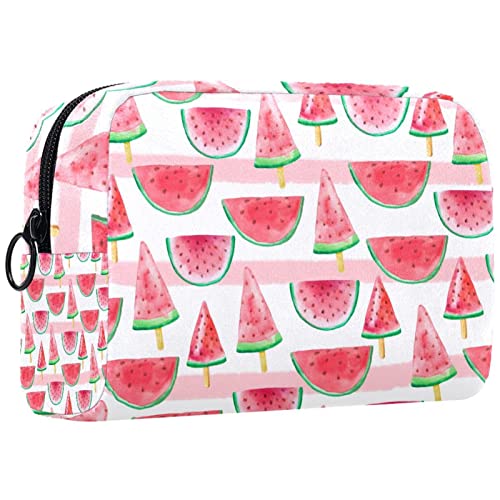 Kosmetiktasche für Frauen,kleine Make-up-Tasche für Geldbörse,Wassermelonen-EIS-Streifen,Reisekosmetiktasche,Make-up-Tasche von NigelMu