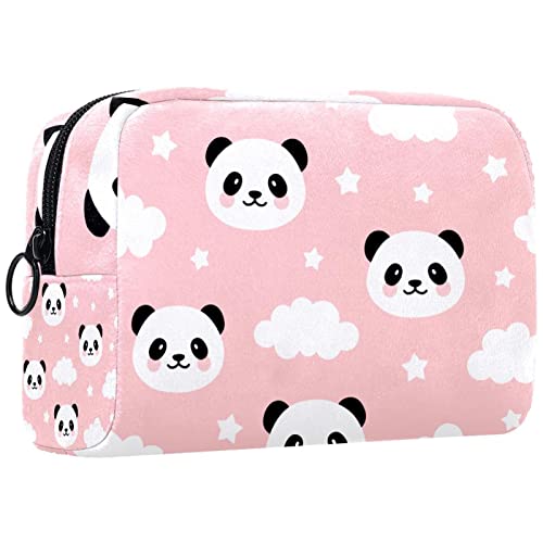 Kosmetiktasche für Frauen,kleine Make-up-Tasche für Geldbörse,Zeichentrickstar und Panda,Reisekosmetiktasche,Make-up-Tasche von NigelMu