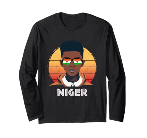 Niger, Nigerien Flagge, Niger Boy, Nigerien Men African Boy, Langarmshirt von Niger Flag Gifts for Nigerien Teens & Boys