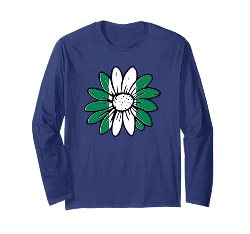 Patriotische Nigeria-Gänseblümchen-Blume, nigerianische Flagge, Kinder, Mädchen Langarmshirt Patriotische Nigeria-Gänseblümchen-Blume, nigerianische Flagge, Kinder, Mädchen Langarmshirt von Nigerian Nigeria Flag Designs