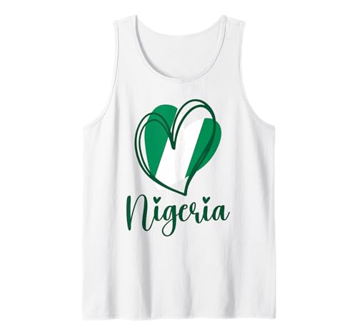 Patriotische nigerianische Flagge in Herzform für Kinder und Mädchen Tank Top Patriotische nigerianische Flagge in Herzform für Kinder und Mädchen Tank Top von Nigerian Nigeria Flag Designs