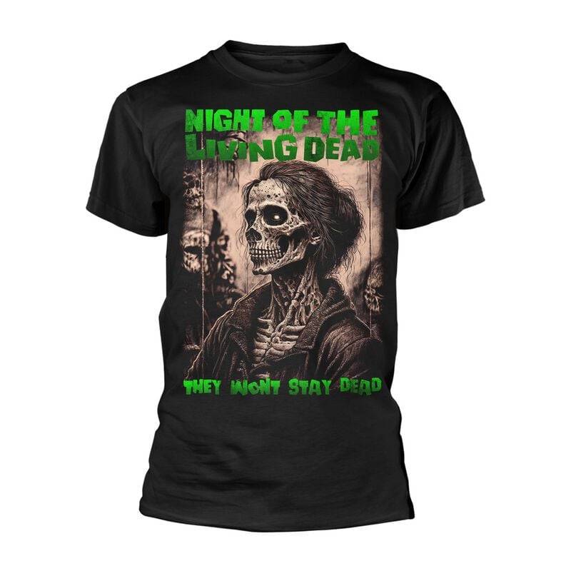 Night Of The Living Dead T-Shirt - Zombie F2 - S bis XXL - für Männer - Größe L - schwarz  - Lizenzierter Fanartikel von Night Of The Living Dead