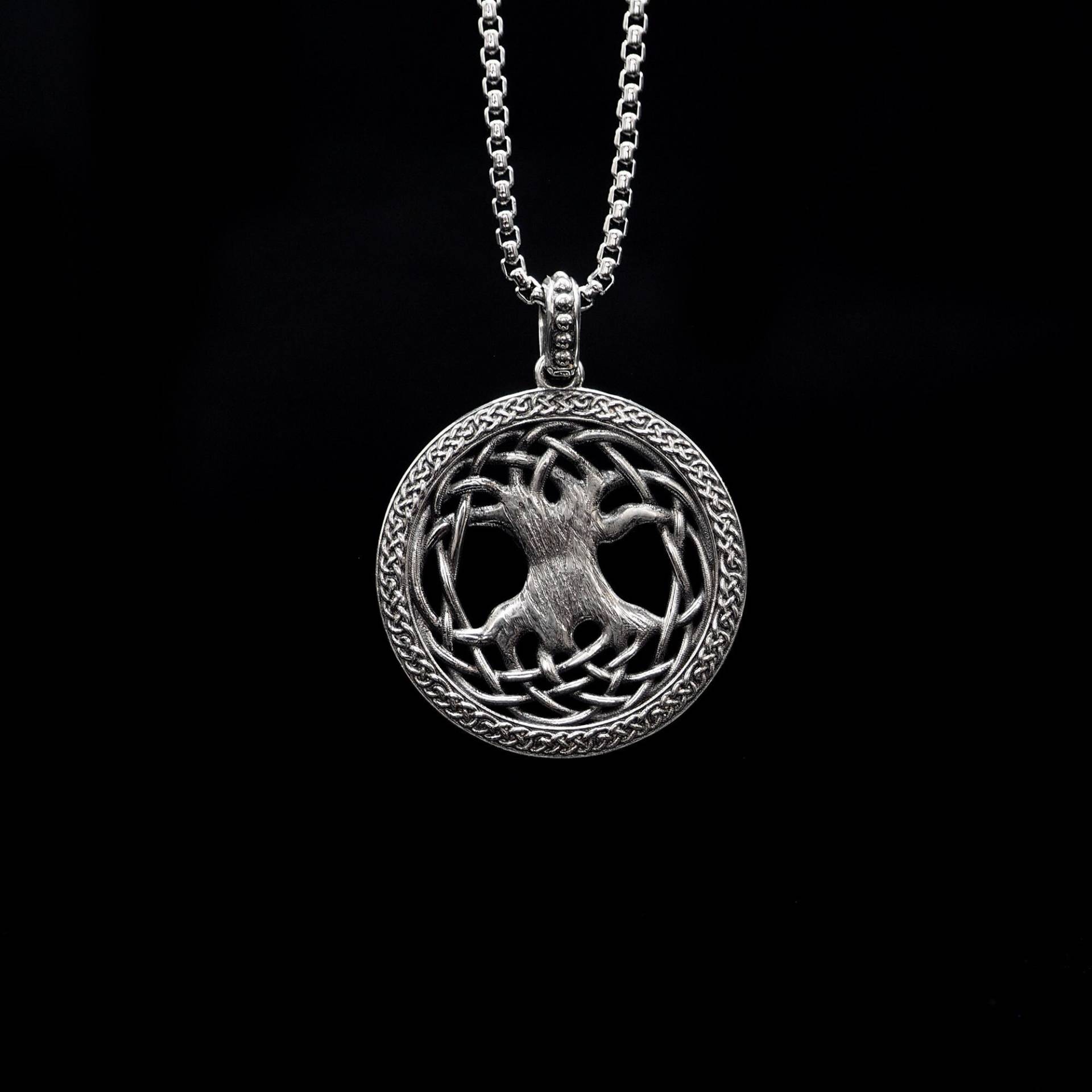 Der Weltbaum Silber Anhänger Schmuck Herren Yggdrasill Lebensbaum von NightMelody