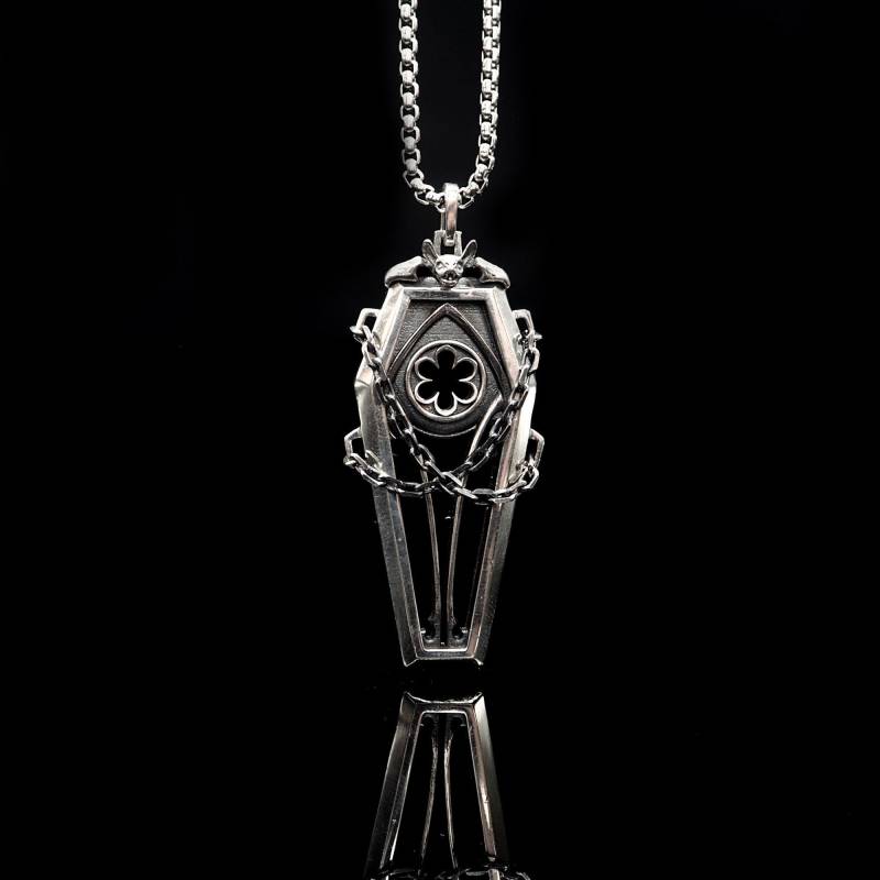 Gothic Fledermaus Sarg Anhänger Silber Schmuck Halskette Herrenkette Damenkette Gothic Fledermaus Sarg Anhänger Silber Schmuck Halskette Herrenkette Damenkette von NightMelody