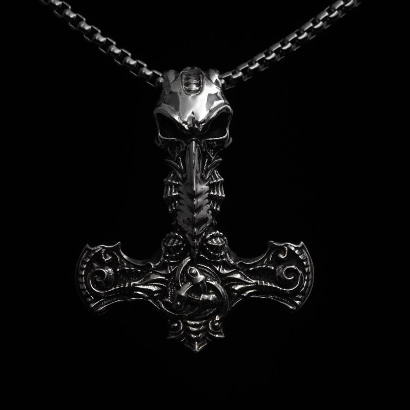 Hr Giger Stlye Hammer Anhänger Sterling Silber Schmuck Herren Wikinger Gothic Halskette Hr Giger Stlye Hammer Anhänger Sterling Silber Schmuck Herren Wikinger Gothic Halskette von NightMelody