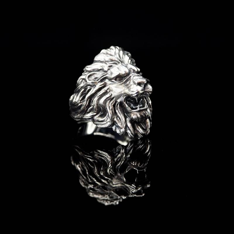 Löwe Sterling Silber Ring Schmuck Herren Gothic Tier Löwe Sterling Silber Ring Schmuck Herren Gothic Tier von NightMelody