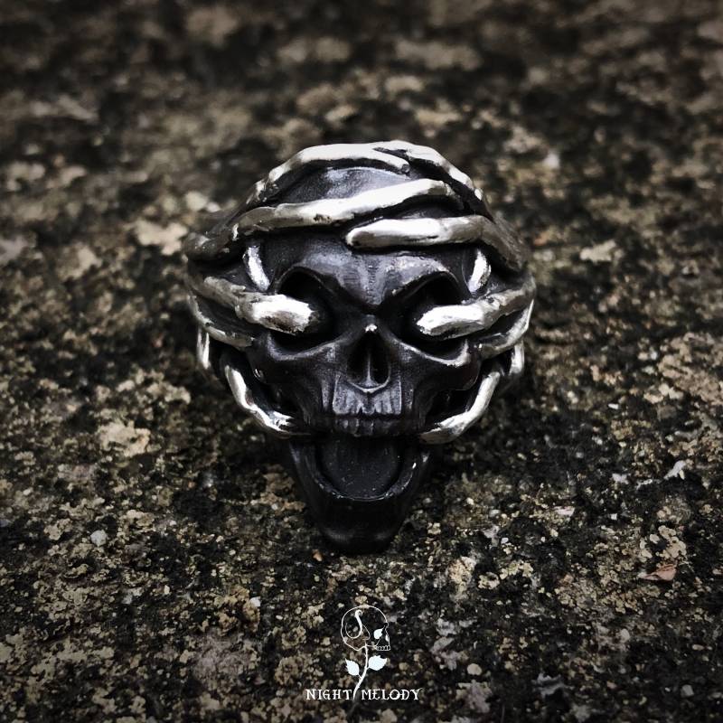 Thorns Totenkopf Sterling Silber Ring Schmuck Herren Gothic Thorns Totenkopf Sterling Silber Ring Schmuck Herren Gothic von NightMelody
