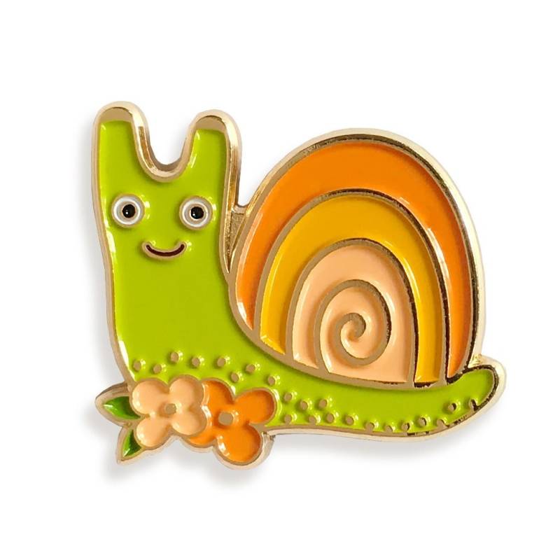 Schnecke Emaille Pin - Gartentier Anstecknadel Für Jacke, Rucksack, Hut von NightOwlPaperGoods
