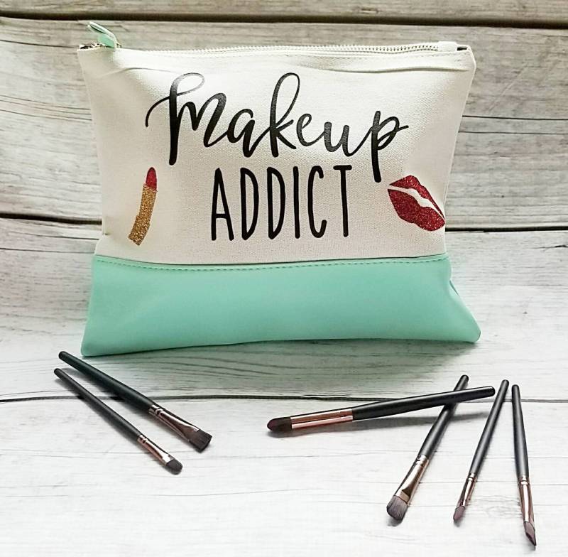 Makeup Tasche, Addict, Große Schminktasche, Liebhaber Geschenk, Personalisierte Makeup Tasche, Addict, Große Schminktasche, Liebhaber Geschenk, Personalisierte von NightOwlsDesignsCo