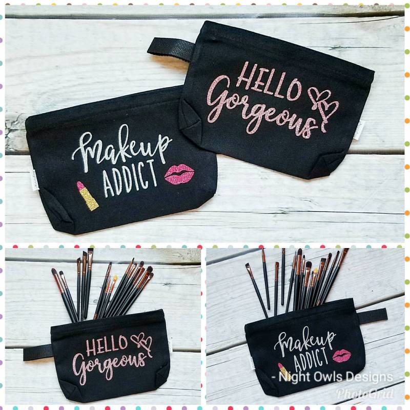 Makeup Tasche, Addict, Große Schminktasche, Liebhaber Geschenk, Personalisierte Makeup Tasche, Addict, Große Schminktasche, Liebhaber Geschenk, Personalisierte von NightOwlsDesignsCo
