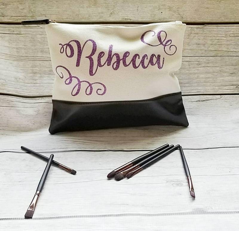 Makeup Tasche, Große Schminktasche, Liebhaber Geschenk, Personalisierte von NightOwlsDesignsCo