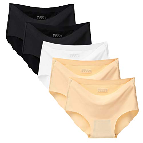 Nightease Damen Komfort Seamless Unterwäsche Slips Packung mit 5 Stück No Show Knicker Panties (M, Multi1) von Nightease