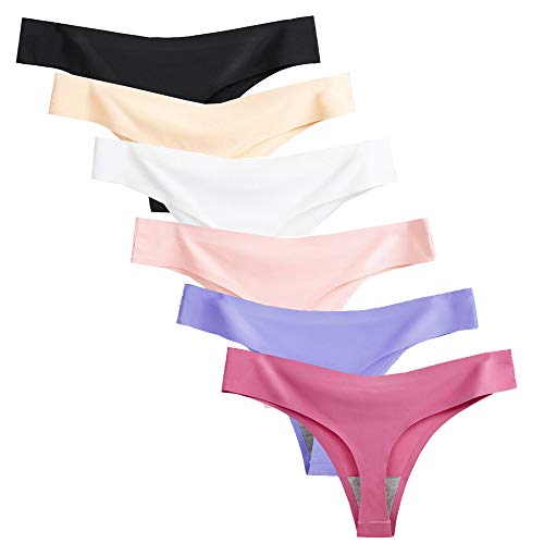 Nightease Damen String Tangas nahtlos Seamless Weiche Microfaser Unterwäsche 6er Pack (M, Stil1) von Nightease