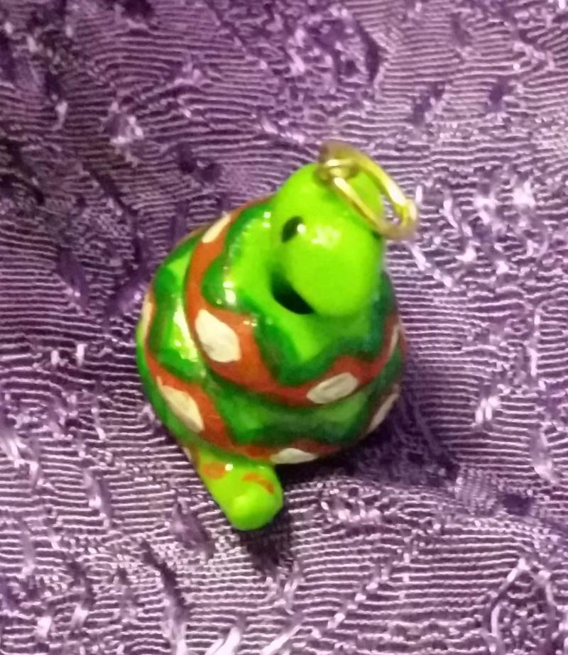 Polymer Von Hand Bemalt Schlange Charm Polymer Von Hand Bemalt Schlange Charm von NightwalkerStudio