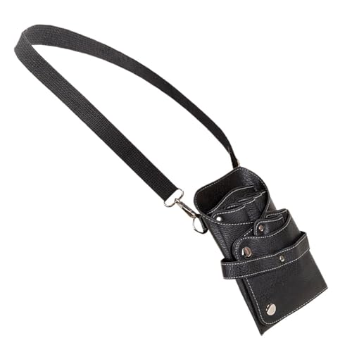 Friseur Gürteltasche Haar Stylist Taille Tasche Mit Verstellbaren Gürtel Tragbare Barber Schere Holster Tasche Friseur(Black) von NihaoWXM