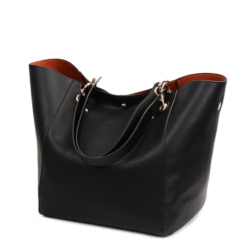 NihaoWXM Groß Lederhandtasche Schultertasche Leder-Umhängetaschen for Damen mit großem Fassungsvermögen, Umhängetasche for, große Geldbörsen und Handtaschen(Color 1) von NihaoWXM