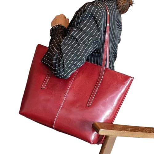 NihaoWXM Groß Lederhandtasche Schultertasche Rindsleder Leder Große Tragetaschen for Frauen Schulter Taschen Laptop Shopper Damen Handtaschen(Color 5) von NihaoWXM