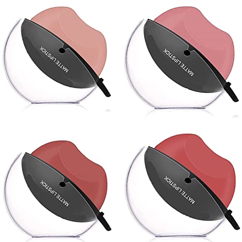 Designed For Lazy People Lip Shape Lipstick Long Lasting Waterproof Non-Stick Cup Matte Lipstick (Set A) von Nihexo