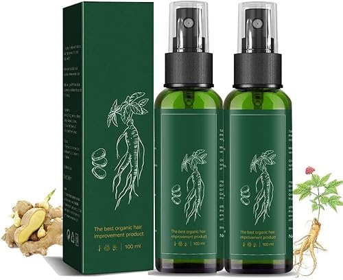 Kortin Red Ginseng Hair Regeneration Spray, Hyungang Korea Ginseng Hair Regrowth Serum Spray, Herbal Ginger Hair Growth Spray, Hair Regrowth Essence for Men Women Hair Loss and Hair Regrowth (2Pcs) von Nihexo