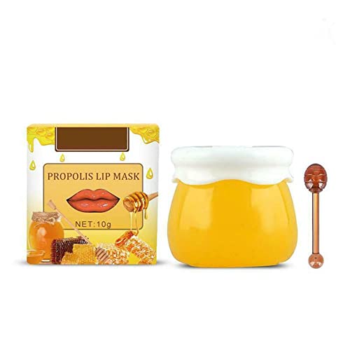 Lip Balm Honey Pot, Honey Lip Mask, Propolis Moisturizing Honey Lip Mask Lip Balm,Day and Night Repair Lip Sleeping Masks Honey Lip Balm, Anti-cracking Lip Balm - 10g (Honey) von Nihexo