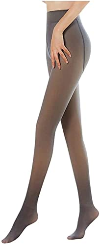 Nihexo Makellose Beine gefälschte durchscheinende warme Fleece-Strumpfhosen Frauen warme Fleece gefüttert schlanke Dehnbare Leggings Hose (Coffee-320g) von Nihexo