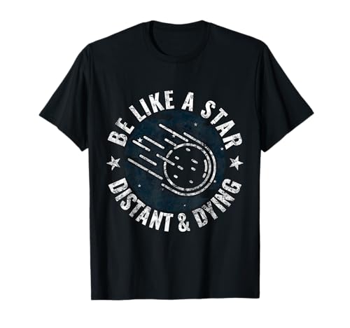 Nihilismus Designs - Männer - Philosophie Studierende - T-Shirt - Schwarz - Small - Halbarm - Klassische Passform - Sternen-Muster von Nihilismus Designs