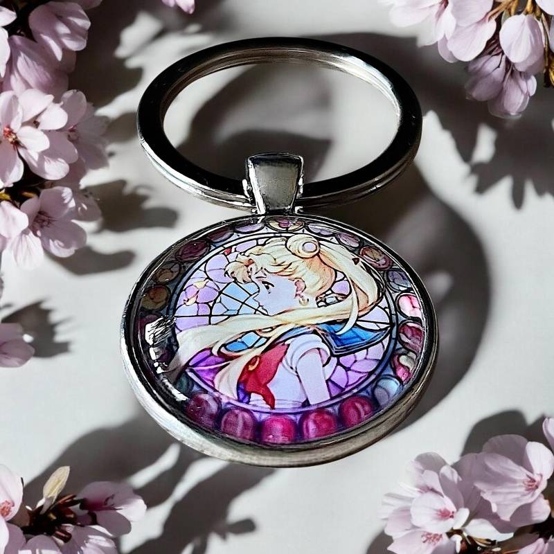 Anime Schlüsselanhänger | Sailor Moon Handmade Kawaii Geschenk-Idee Cabochon Otaku Anhänger Keychain von NihonCraft