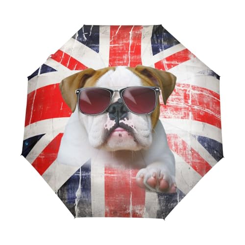Popstar Hündchen Regenschirm Taschenschirm Kinder Jungen Mädchen UV-Schutz Auf-Zu Automatik Umbrella Verstärkt Winddichte Zusammenklappbar von Niigeu
