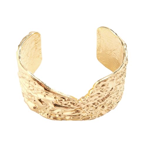 Niiyen Offener Armreif GroßearmbäNder für Mädchen, Manschette Armband für Frauen, unregelmäßig öffnen Breiter Damen Armspange Manschette Armreif Open Front Armband (Einheitliche Größe) von Niiyen