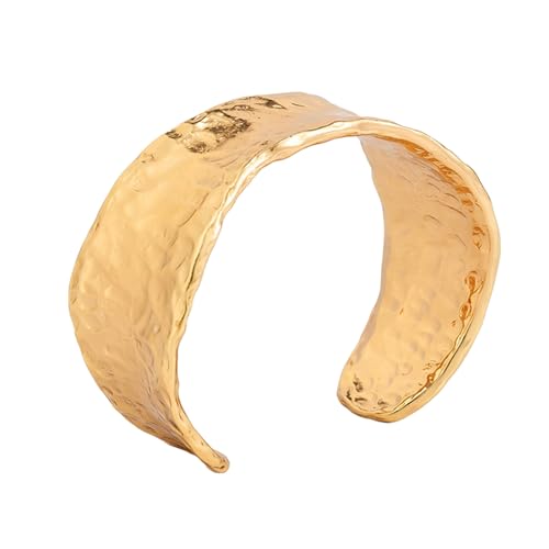 Niiyen Offener Armreif GroßearmbäNder für Mädchen, Manschette Armband für Frauen, unregelmäßig öffnen Breiter Damen Armspange Manschette Armreif Open Front Armband (Einheitliche Größe) von Niiyen