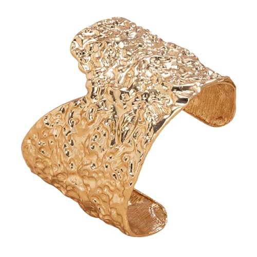 Niiyen Offener Armreif GroßearmbäNder für Mädchen, Manschette Armband für Frauen, unregelmäßig öffnen Breiter Damen Armspange Manschette Armreif Open Front Armband (Einheitliche Größe) von Niiyen