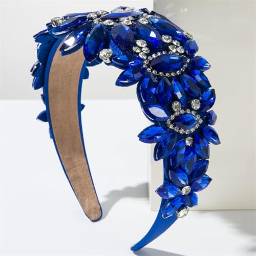 Damen-Haarband mit Strasssteinen, bunt, glänzend, mit Perlen, dekorativ, für Hochzeit, Party, Haarschmuck, Blau Damen-Haarband mit Strasssteinen, bunt, glänzend, mit Perlen, dekorativ, für Hochzeit, Party, Haarschmuck, Blau von Niiyyjj