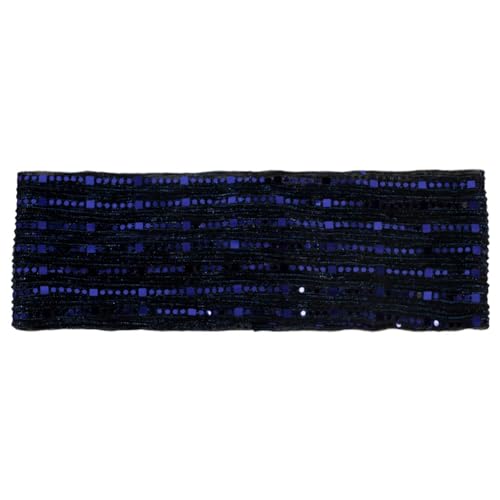 Damen-Haarband mit metallischen Pailletten, handgefertigt, modisch, täglich, einfarbig, Haarschmuck, Kopfschmuck, Marineblau von Niiyyjj