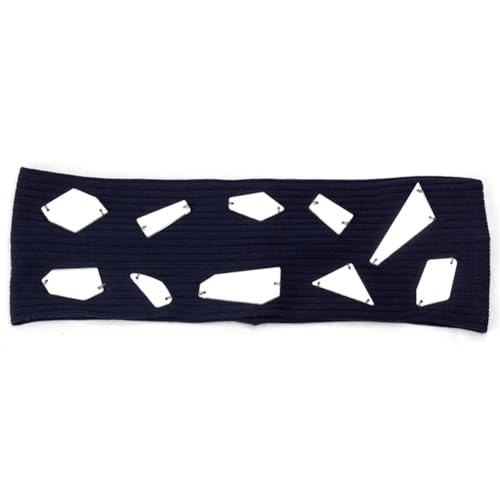 Frauen Bohemian Mirror Haedbands geripptes Stirnband Mädchen Kopf Wrap weiblich elastisches Haarband Turban Navy von Niiyyjj