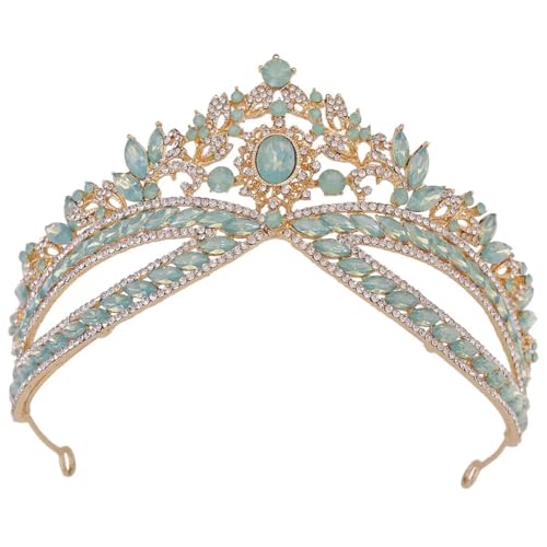 Hochzeits-Tiara-Krone für Braut, Brautschmuck, Strass-Krone, Haarschmuck für Damen, EN87 5 von Niiyyjj