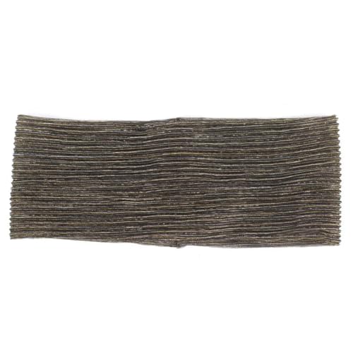 Magisches elastisches Haarband für Damen, Sommer, plissiert, für Mädchen, Stretch, flach, Turban, Dunkelgrau, 9 Gold von Niiyyjj