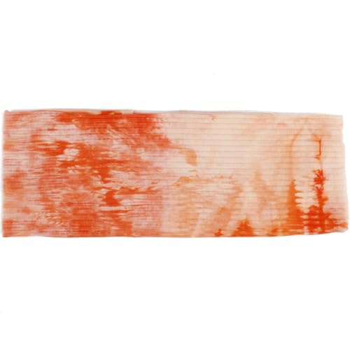 Niiyyjj Boho-Haarband, Batikmuster, flach, dehnbar, Farbmischung, Turban-Wickel für Damen, Orange-W von Niiyyjj