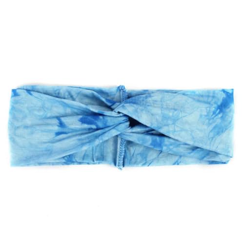 Niiyyjj Damen-Haarbänder, Batikmuster, bedruckt, Sommer, Stretch, Knoten, Yoga, Turban, 564-Blau von Niiyyjj