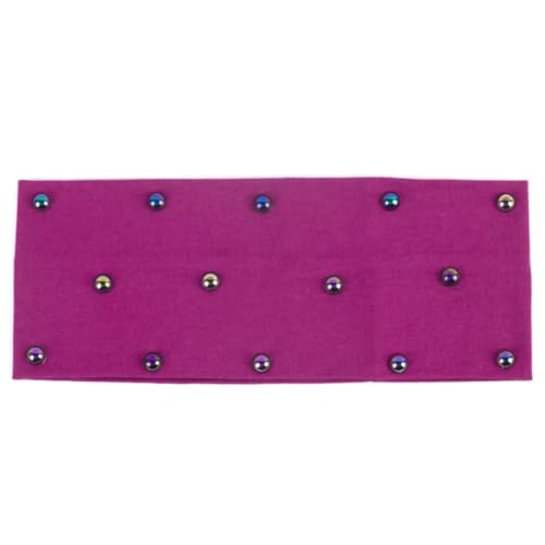 Niiyyjj Damen-Haarband, Baumwolle, flach, Perlen, Strass, Stirnbänder, Mädchen, Stretch-Haarband, Turban, mehrfarbig, Rose W von Niiyyjj