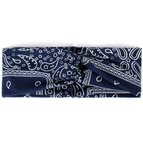 Niiyyjj Damen-Haarband, Boho-Stil, lässig, modisch, Leopardenmuster, Blumen-Stirnband, geknotetes Haarband, 708-Dunkelblau von Niiyyjj