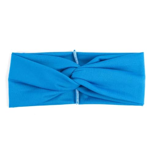 Niiyyjj Damen Turban-Stirnbänder mit Leopardenmuster, gedreht, elastisch, modisches Stirnband, Yoga, Kopfband, Blau von Niiyyjj