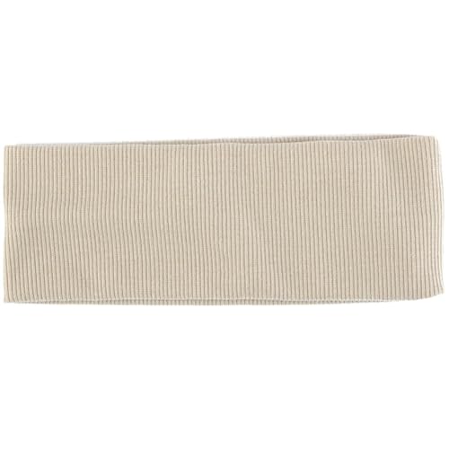 Niiyyjj Damen einfarbiges Baumwoll-Stirnband, breiter Turban, gestricktes Haarband für Mädchen, Make-up, elastische Haarbänder, Beige von Niiyyjj