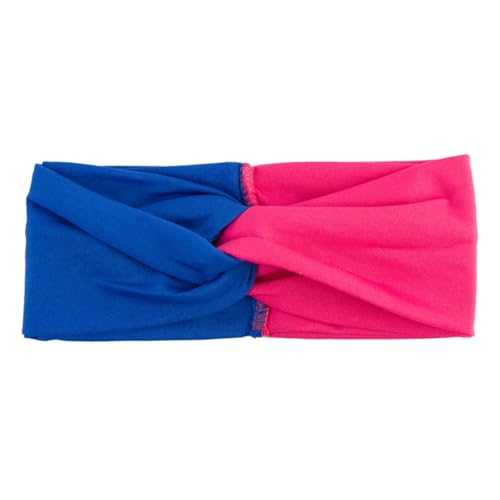 Niiyyjj Einfarbige Turban-Stirnbänder für Damen, elastische Haarbänder, gedrehtes Stirnband, Yoga, Headwrap Spa, Kopfband, blaue Rose von Niiyyjj
