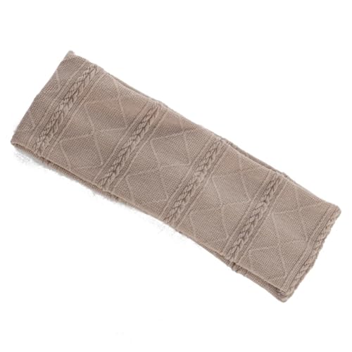 Niiyyjj Einfarbiges Haarband für Damen, flach, gestrickt, warm, modisch, elastisch, Khaki von Niiyyjj