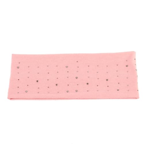 Niiyyjj Elastisches Haarband für Damen, Strass, Sommer, lässig, einfarbig, flach, Rosa von Niiyyjj